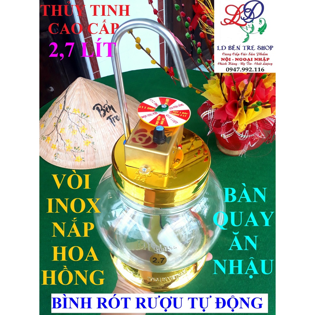 Bình rót ruợu tự động THIÊN HẠ ĐỆ NHẤT - Tự hào là thương hiệu hàng đầu Việt Nam - LD Bến Tre Shop -Chuyên bình rót ruợu