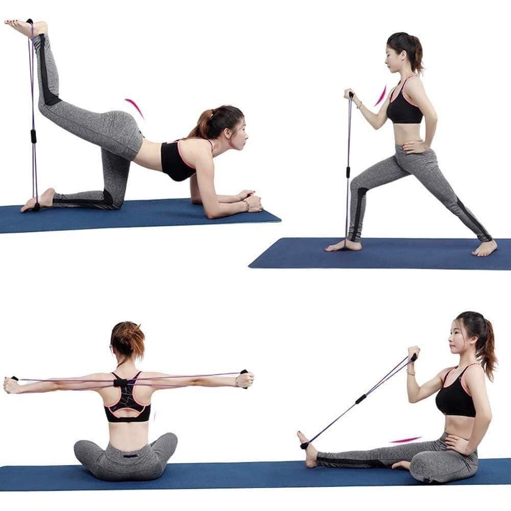 Dây kháng lực cao su đàn hồi hình số 8 tập yoga phát triển cơ ngực tiện lợi