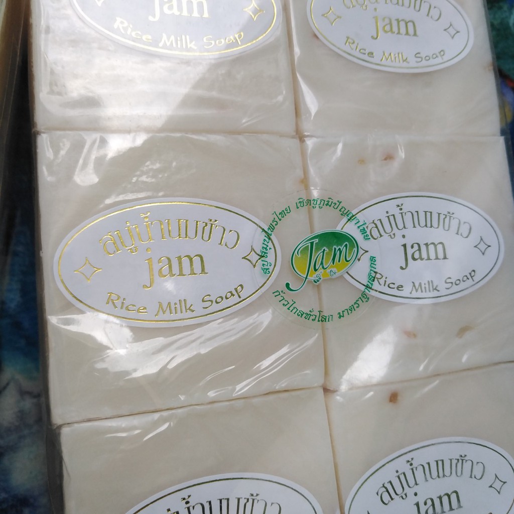 Xà phòng cám gạo rửa mặt trắng sáng Gluta Jam Thái Lan 65g