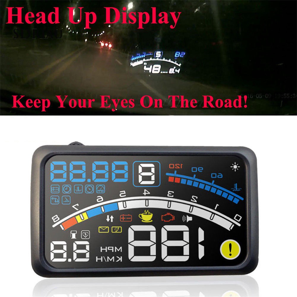 Màn hình HUD hiển thị và cảnh báo tốc độ cho xe hơi OBD2 GPS