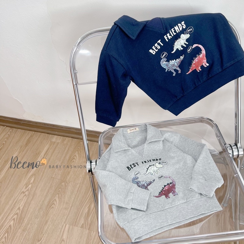 Bộ Polo khủng long dài tay bé trai