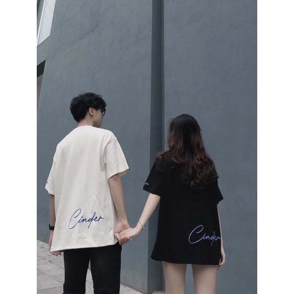 Áo Thun Unisex Cinder Tee Lovin Màu Kem Đen 100% Cotton 4 chiều dày - Local Brand Chính Hãng