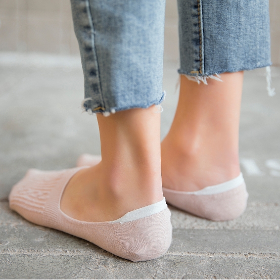 Tất mang giày búp bê chất Cotton chống trượt