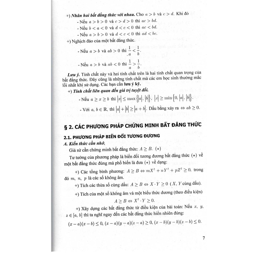 Sách - Phương Pháp Giải Toán Bất Đẳng Thức Và Cực Trị Dành Cho Học Sinh Lớp 8, 9 – Nguyễn Văn Dũng