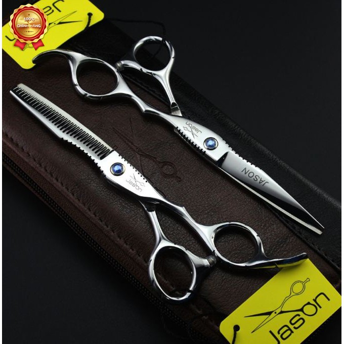 Bộ kéo cắt tóc jason ha 01 (mua cặp tặng bao da lược toni chỉnh kéo)