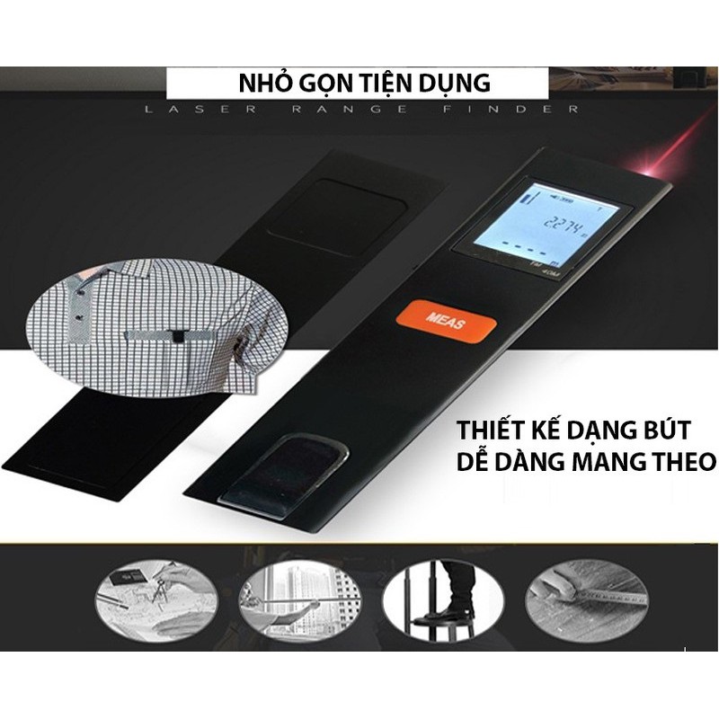 Thước đo khoảng cách Laser mini 40m