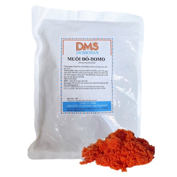 muối đỏ DOMO - phụ gia thực phẩm- Tạo màu hồng đỏ xúc xích, lạp xưởng, thịt xông khói, pate,
