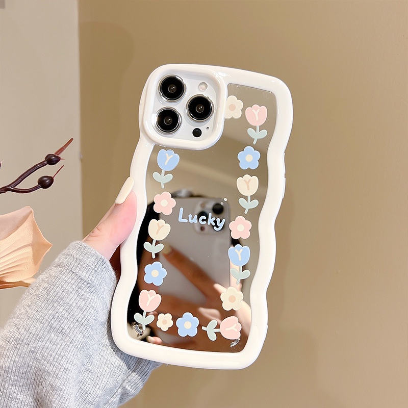 Ốp lưng iphone ốp Điện Thoại Họa Tiết Ren Tráng Gương Sang Trọng Cho iPhone 14 13 12 11 PROMAX XS XR XSMAX SE2020 6 7 8PLUS