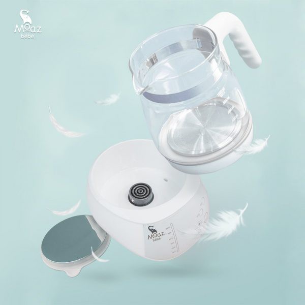 Bình Đun Nước Thông Minh MOAZ BÉBÉ Chất Nhựa, Thép Và Thủy Tinh Cao Cấp Dung Tích 1000ml MB 002