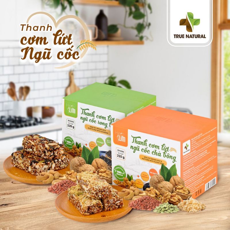 THANH CƠM LỨT NGŨ CỐC CHÀ BÔNG HERBSLIM TRUENATURAL