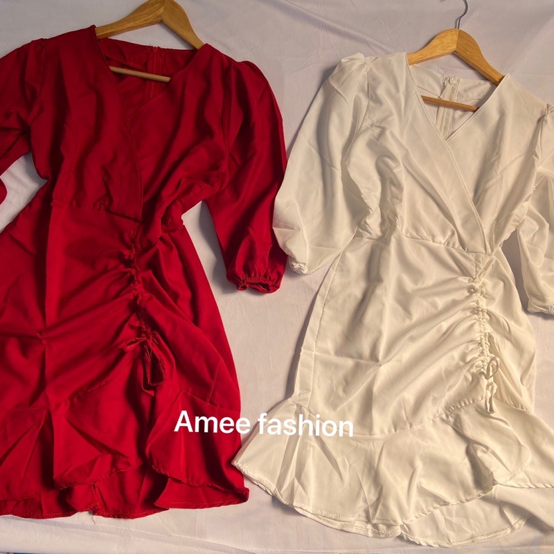 Video ảnh thật váy đầm nữ dáng ôm đuôi cá rút dây bên hông