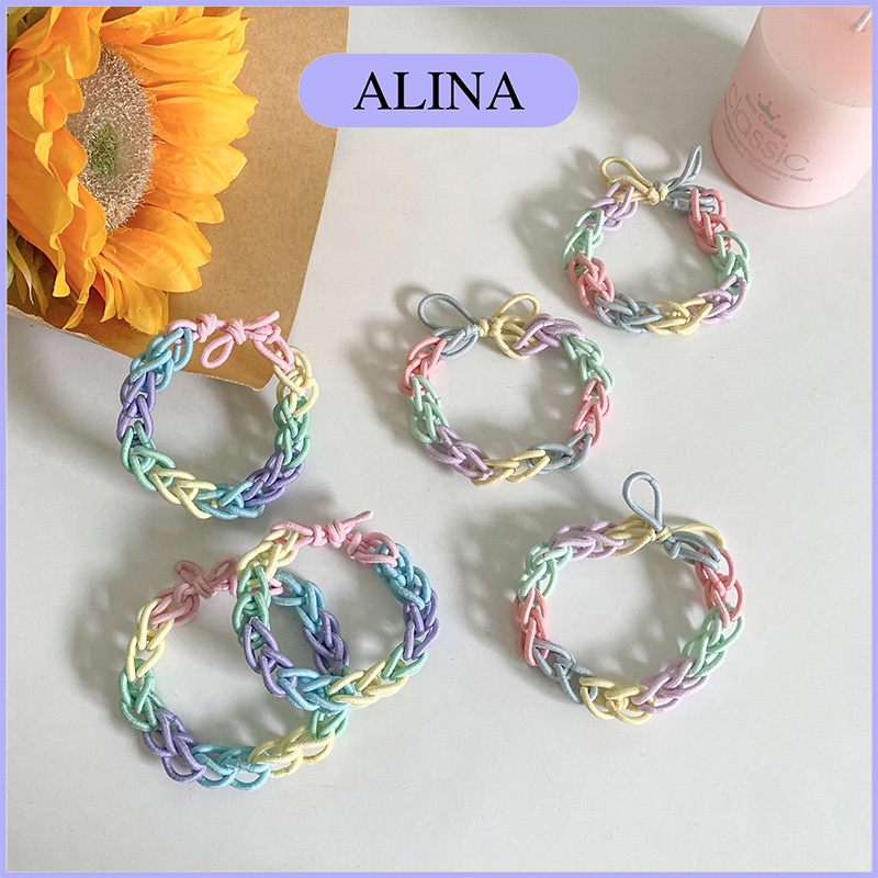 Dây Thun Cột Tóc Co dãn Màu Kẹo Ngọt Vòng Tay Cặp Tình Bạn Dễ Thương Alina K4-07