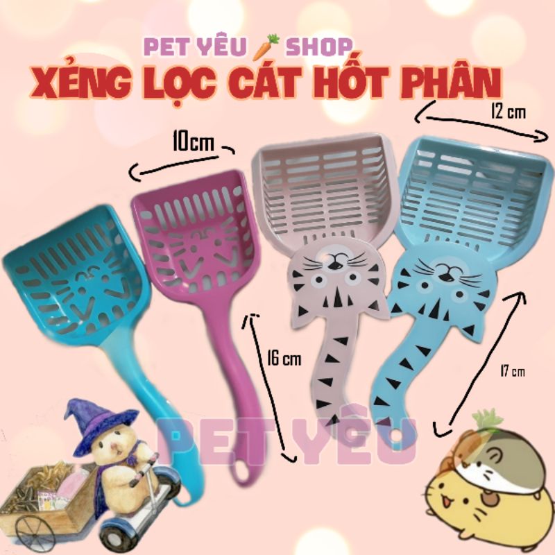 Xẻng lọc cát hốt phân❤Freeship❤ cho mèo hamster thỏ bọ