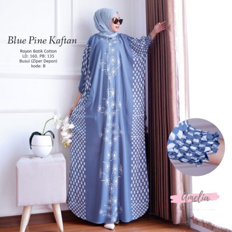 Áo Choàng kaftan Xanh Lam Mới Nhất Thời Trang Chơi Game Cho Phụ Nữ Hồi Giáo