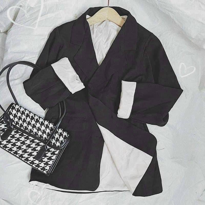 Áo Blazer nữ dài tay túi trơn 2 lớp phong cách Hàn Quốc màu đẹp | BigBuy360 - bigbuy360.vn
