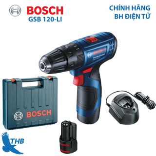 Máy khoan pin bắt vít Bosch GSB 120-LI pin 12V - 2.0 Ah Bảo hành điện tử 6 tháng chính hãng