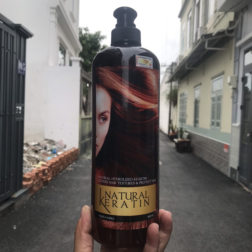 Keratin thủy phân phục hồi và phủ bóng tóc hư tổn Natural Protect Hair 1000ml