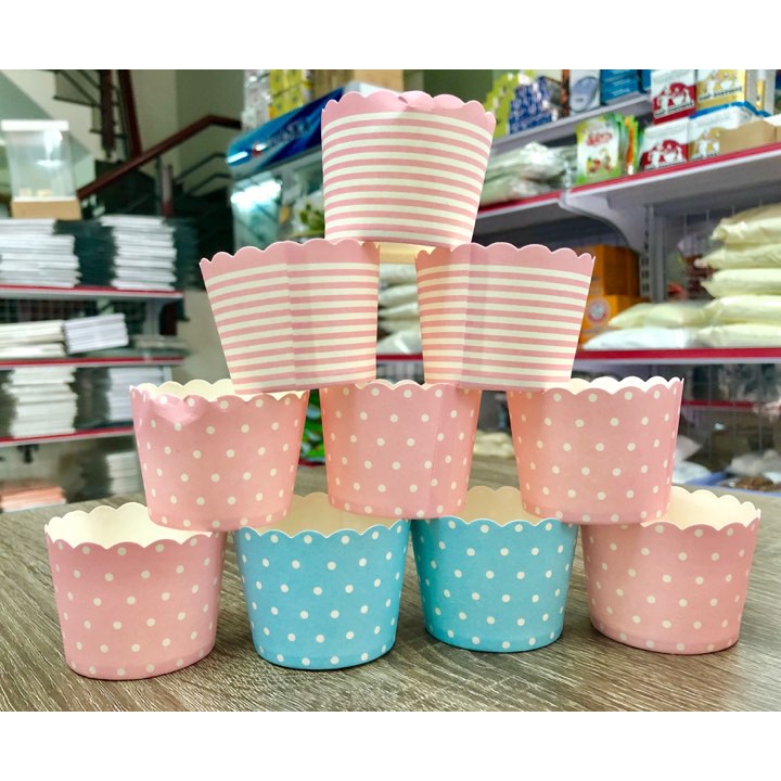 Cốc cupcake 5cm 1 lốc 50 cái (màu ngẫu nhiên)