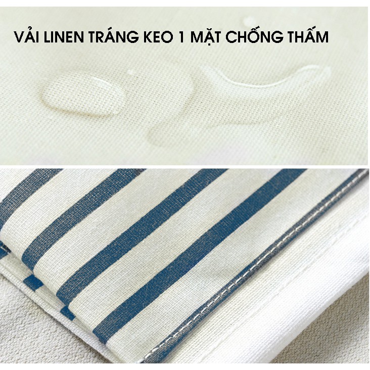 Túi Treo tường 6 ngăn vải linen - kệ vải treo 3 tầng 6 ngăn đựng mỹ phẩm