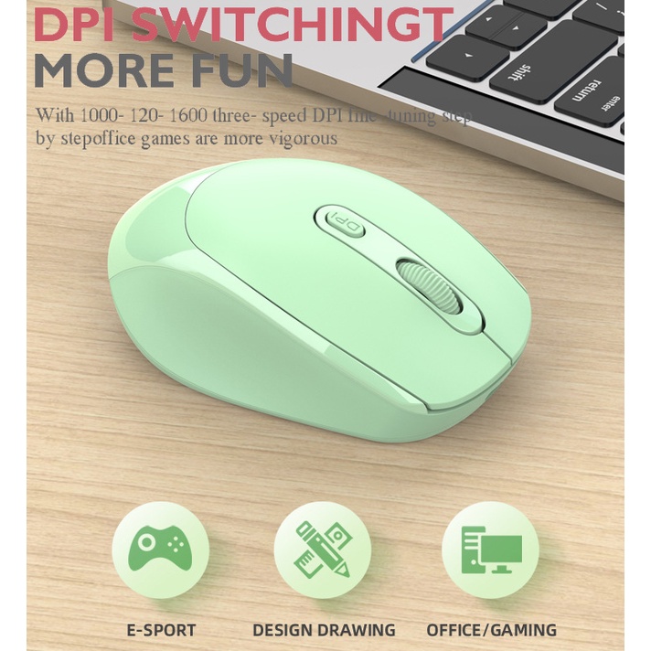 Jomaa Chuột Không Dây bluetooth 2.4g Có Thể Sạc Lại