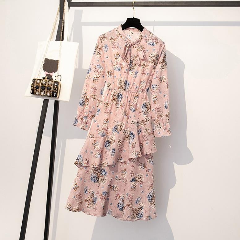 🌸Hàng Order🌸 Váy Hoa Nhí Bigsize Thắt Nơ Chân Váy Xếp Ly Tầng Trẻ Trung Nữ Tính 🌸Hàng Quảng Châu | BigBuy360 - bigbuy360.vn
