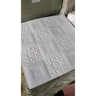 COMBO 30 TẤM XỐP DÁN TƯỜNG GIẢ DA Ô VUÔNG HOA VĂN