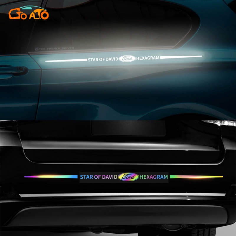 GTIOATO Decal DáN Xe HìNh DáN Xe,Thời Trang Mát MiếNg DáN Xe Bảy Màu Nhãn Dán Phản Quang Tem Logo DáN Xe DáN Xe PhảN Quang Trang Trí Ô Tô For Ford Ranger Focus Everest Transit Fiesta Ecosport Mustang Raptor Explorer Bronco Mondeo Tourneo