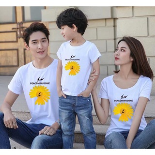 Áo gia đình Hoa cúc đẹp thun cotton loại 1 đủ màu đủ size 6-110kg (video quay sp bất kỳ tại xưởng)