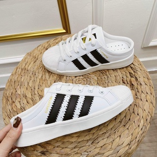 Sục thể thao nữ Giày sục đạp gót thể thao đạp gót Super Star nữ trắng cao cấp - giay thể thao (siz 35-39)