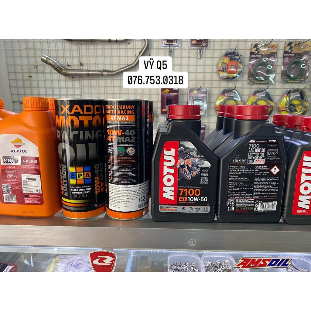 [GIÁ THẤP NHẤT SHOPEE] NHỚT MOTUL 7100, 10W50, JASO MA2, 100% TỔNG HỢP, GIÁ: 249.000 VNĐ / 1L