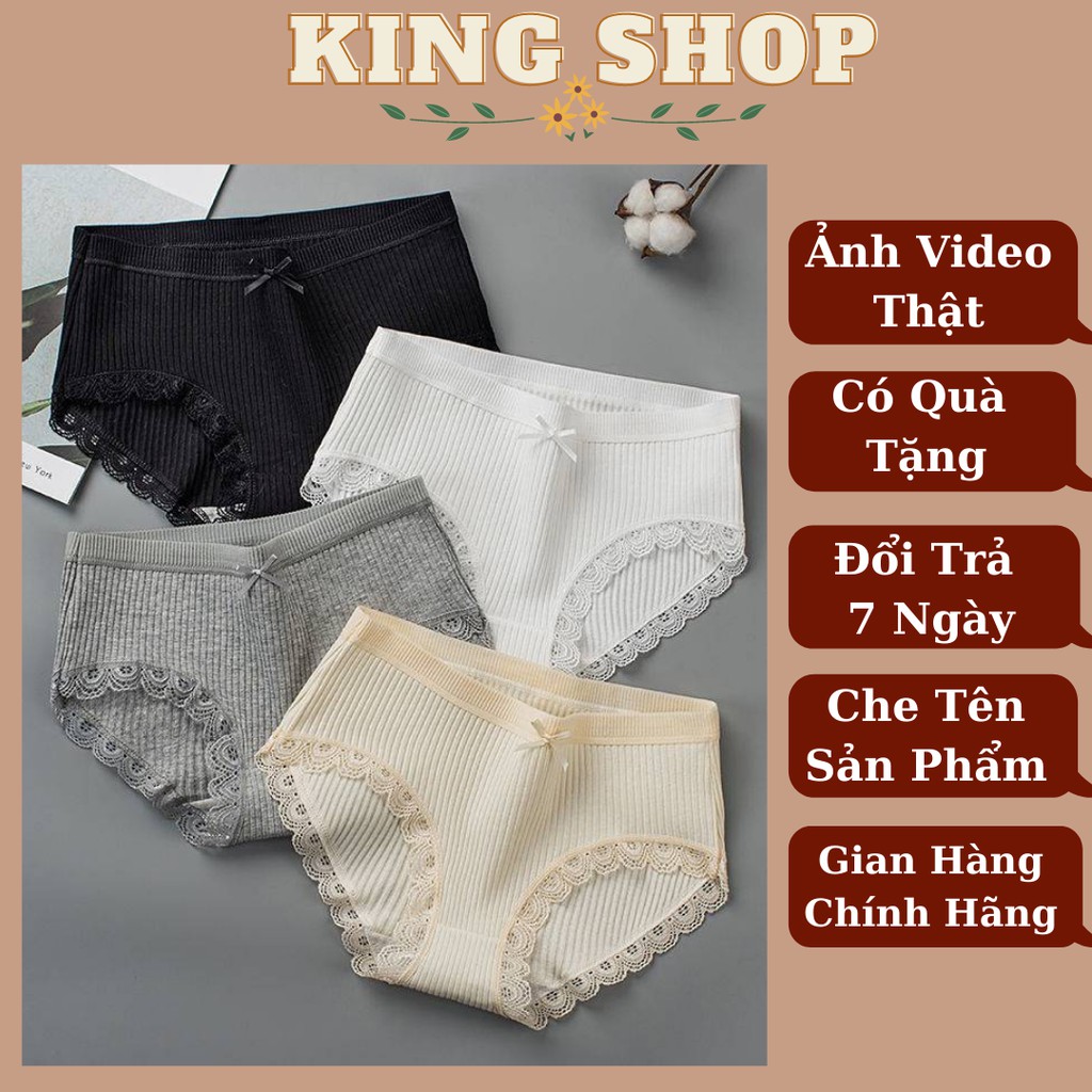 Quần lót ren nữ sexy, quần lót nữ cotton cao cấp Xuất Nhật đường may đẹp, thẩm mỹ, chắc chắn. Không xù KINGSHOP LB08
