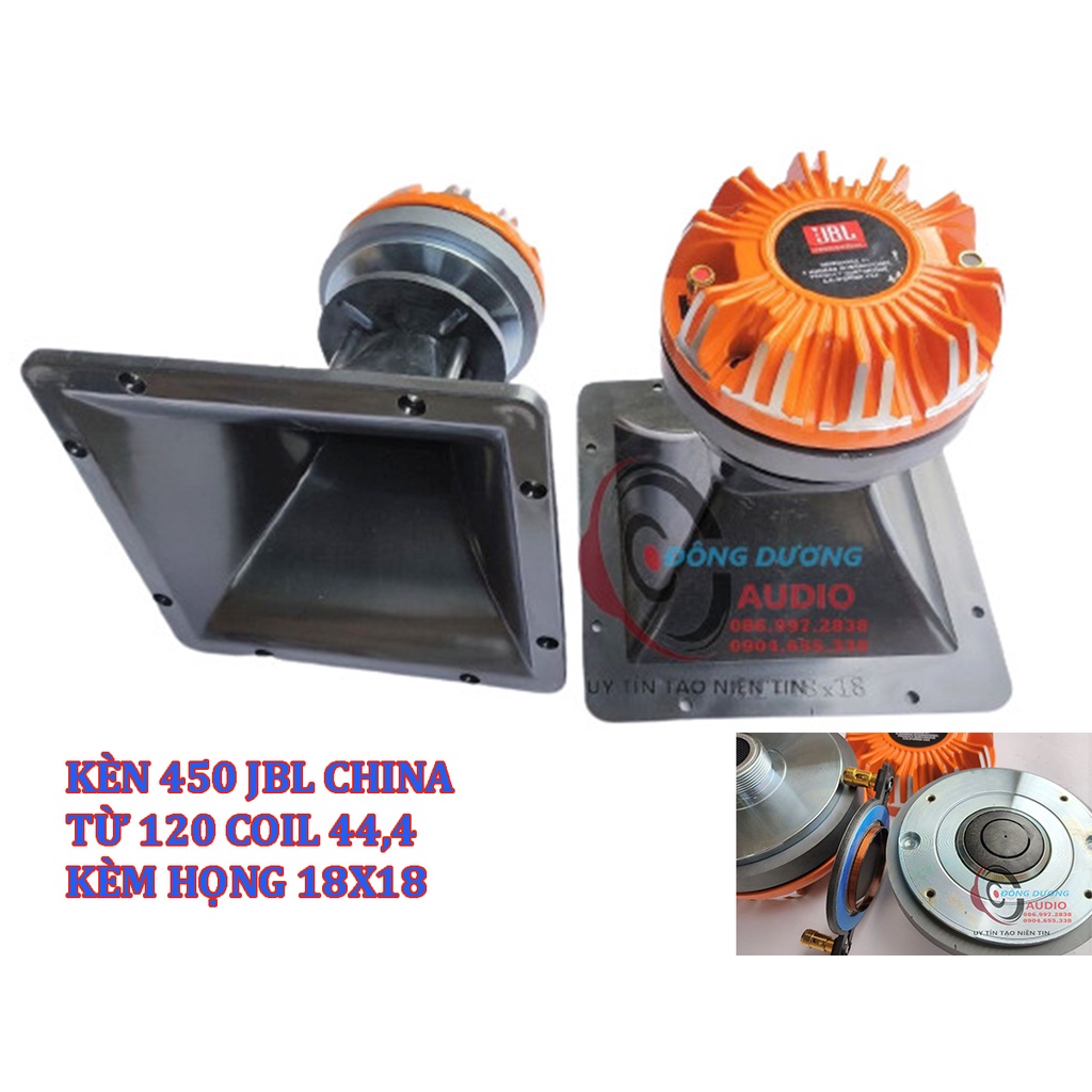 LOA TRÉP KÈN 450 JBL CHINA  NẮP NHÔM CAM  - GIÁ MỘT LOA - KÈM  HỌNG 18X18