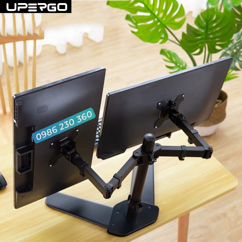 Giá TreoMàn Hình M042 Cao Cấp Tương Thích Màn 17-27 Inch - Tải Trọng 8Kg  - Thiết Kế Chân Để Bàn Chắc Chắn