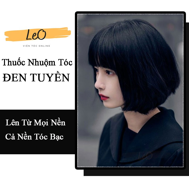 Thuốc Nhuộm Tóc ĐEN TUYỀN Không Tẩy, Lên Từ Mọi Nền, Dùng Để Phủ Bạc _LeoHair_ _Leo_