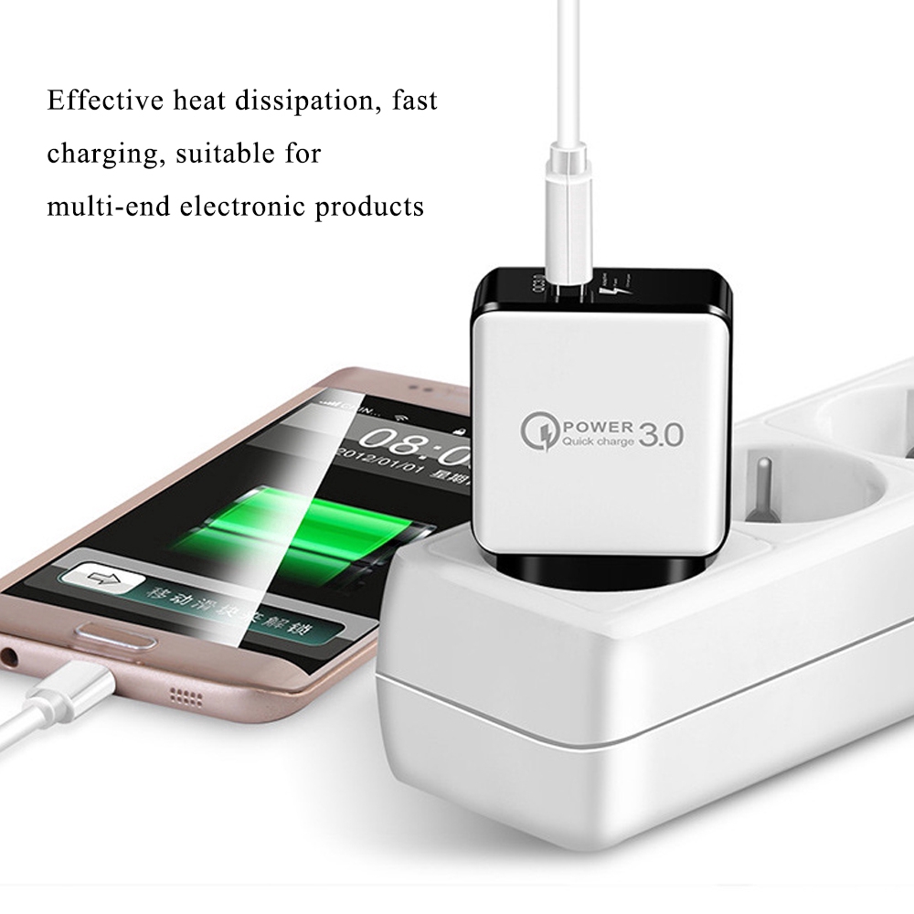 QC3.0 Fast Charger EU US Plug Portable Travel Quick Charger Adapter
