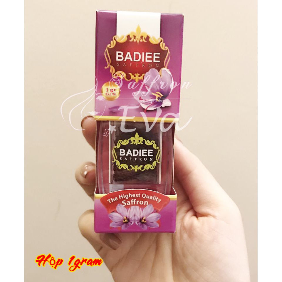 Hộp 01gr Saffron Iran Loại 1 Negin (Badiee) / Nhụy Hoa Nghệ Tây Iran Loại 1 Negin Hộp 1gr Badiee