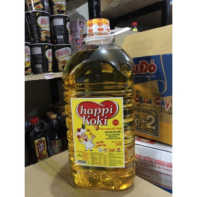 Dầu ăn Happi Koki 5 lít (can)