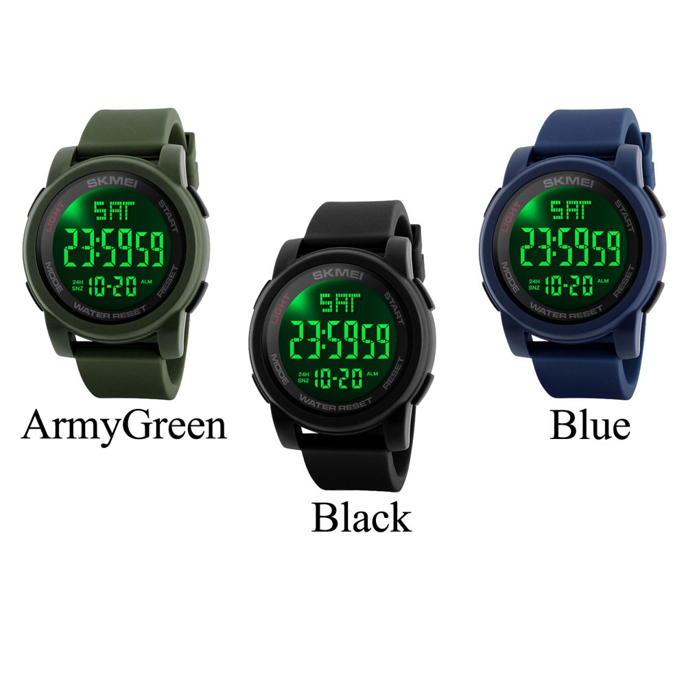 Đồng Hồ Điện Tử Đa Năng SKMEI 1257 Chống Nước Với Dây Đeo Silicon