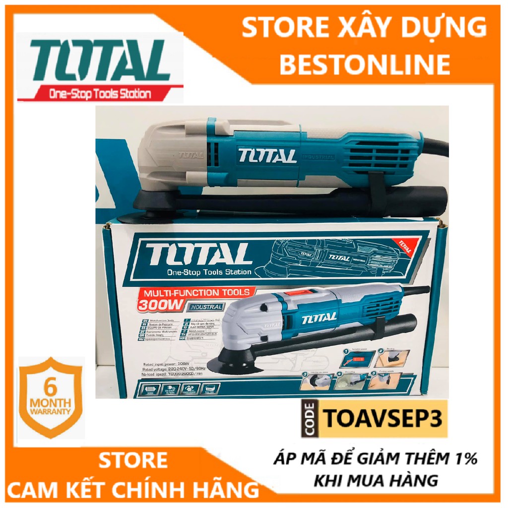 MÁY CẮT GÓC ĐA NĂNG DÙNG PIN 20V TOTAL TMLI2001 CHÍNH HÃNG