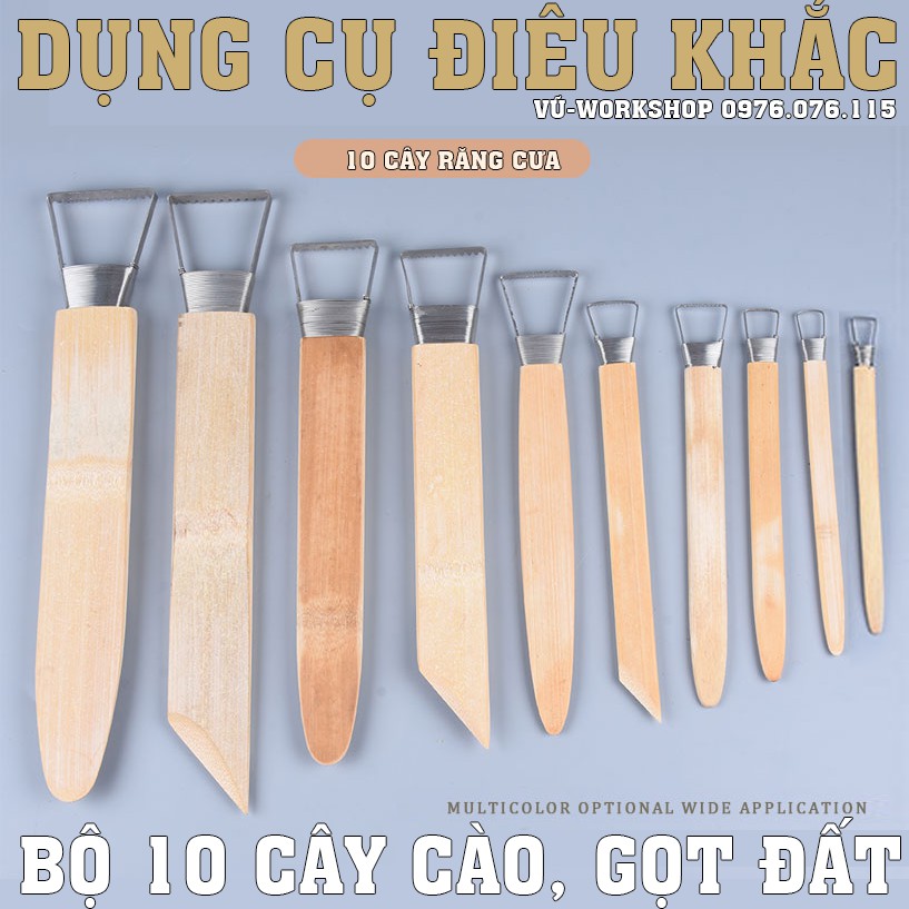 Dụng cụ điêu khắc - Bộ dụng cụ điêu khắc răng cưa cào, gọt đất nặn đủ size - Dụng cụ nặn tượng