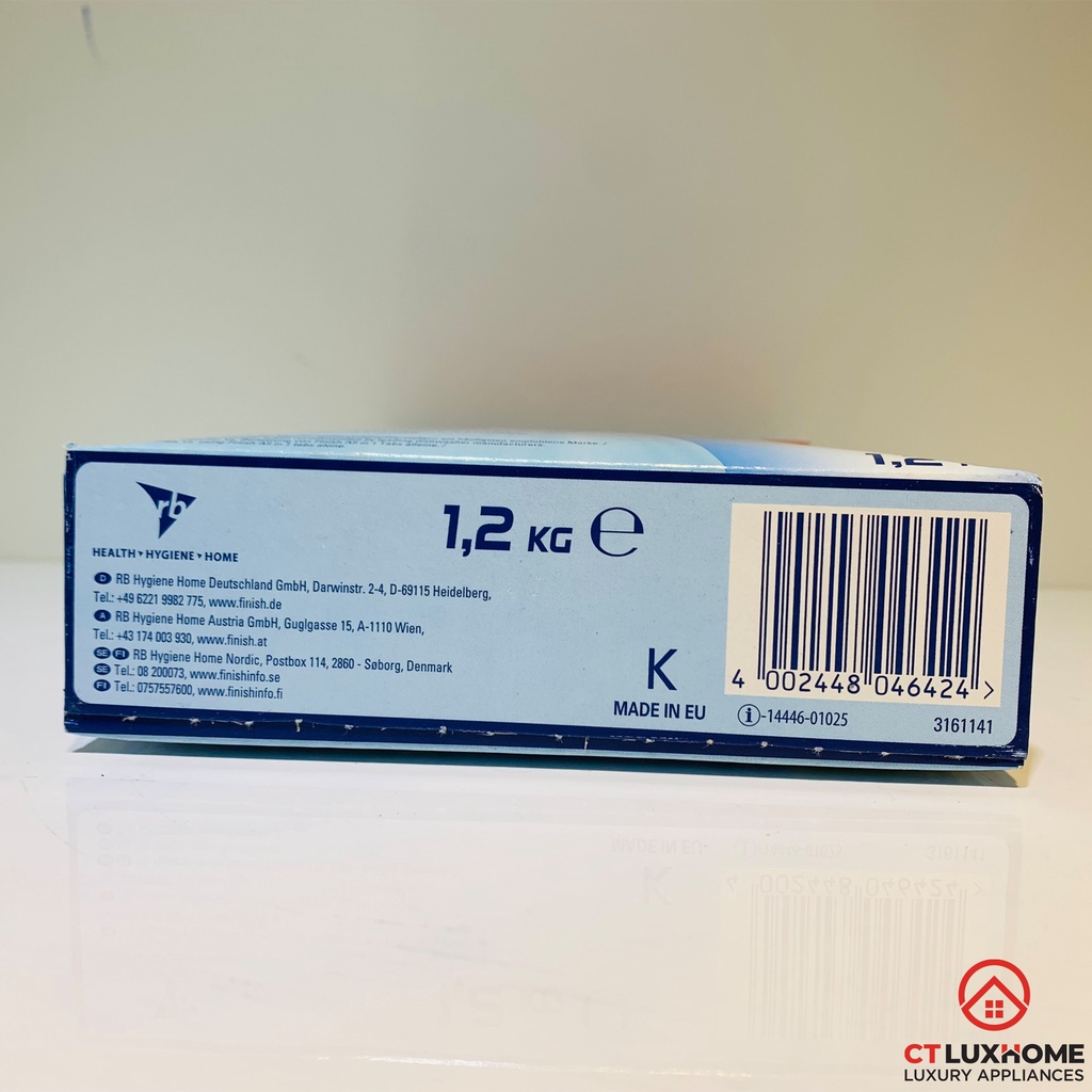 Muối rửa chén bát Finish loại 1kg, 1.2kg, 1.5kg, 3kg, 4kg Làm Mềm Nước Ngăn Vôi Cặn - Hàng chính hãng