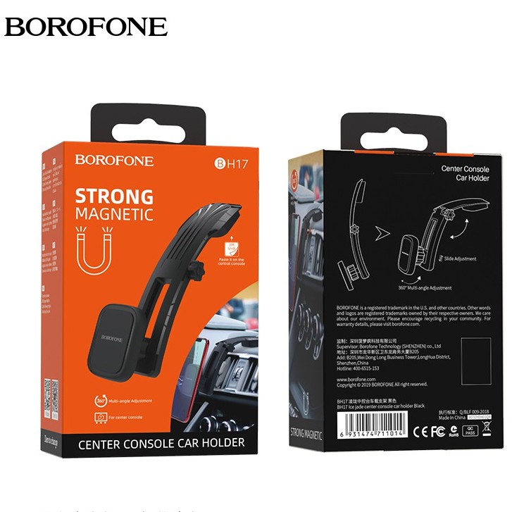 CHÍNH HÃNG Giá Đỡ kẹp Điện Thoại Xe Hơi ô tô Từ Tính BOROFONE BH17, xoay, gấp gọn -Hàng Chính Hãng