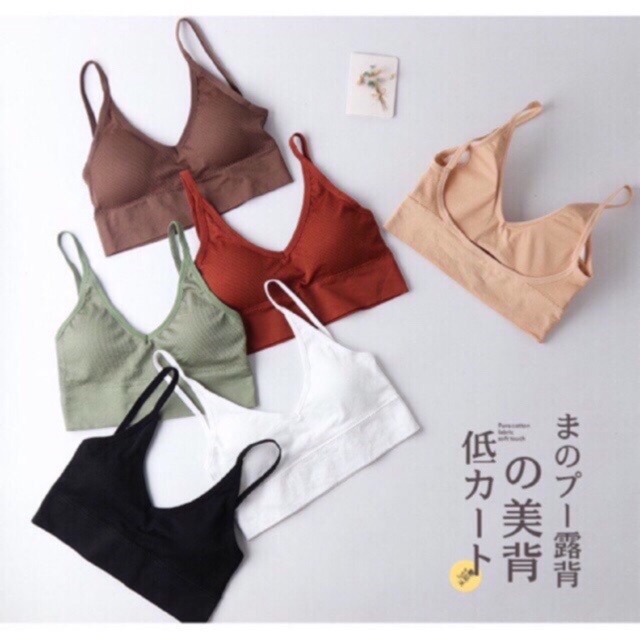 [Mã FAMARAL1 giảm 10K đơn 50K] Áo Bra Khoét Lưng Mẫu Mới Mút Mỏng MS 367