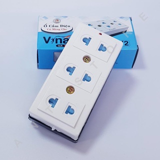 Ổ cắm điện 3 lỗ có màng / không màng che che an toàn