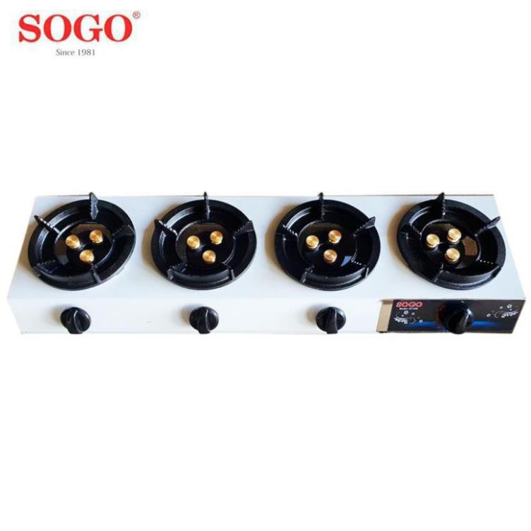 Bếp Khè Gas Công Nghiệp mẫu mới 3 đầu đốt sogo đủ loại 1 lò, 2 lò, 3 lò, 4 lò, bảo hành 12 tháng Tại hãng