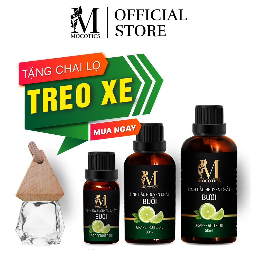 Tinh dầu bưởi Mocotics 10ML | 100% Thiên Nhiên Nguyên Chất | Kháng Khuẩn | Chăm Sóc Tóc | Có QUATEST 3