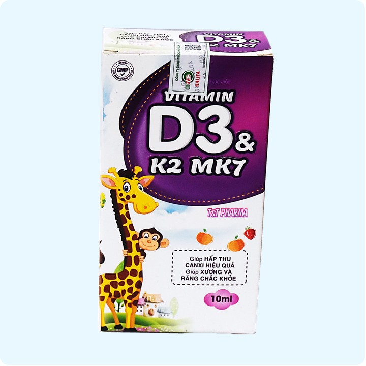 Vitamin D3 K2 Mk7 Nhỏ Giot  Giúp Bé Hấp Thụ Calci Tăng Trưởng Chiều Cao Cân Nặng,Tăng Sức Đề Kháng -hộp 10ml | BigBuy360 - bigbuy360.vn