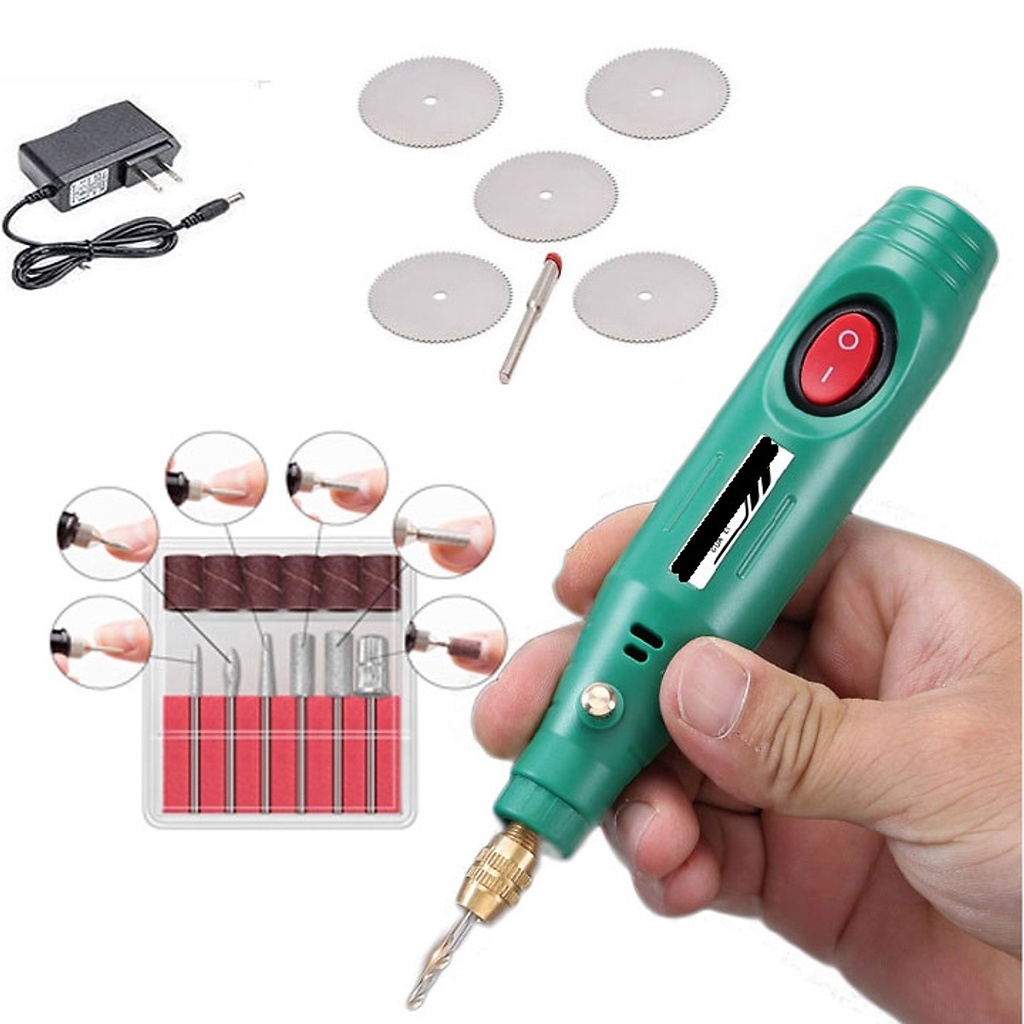 Máy khắc mài mini cầm tay dùng cắt gỗ nhựa khoan cắt làm lồng chim