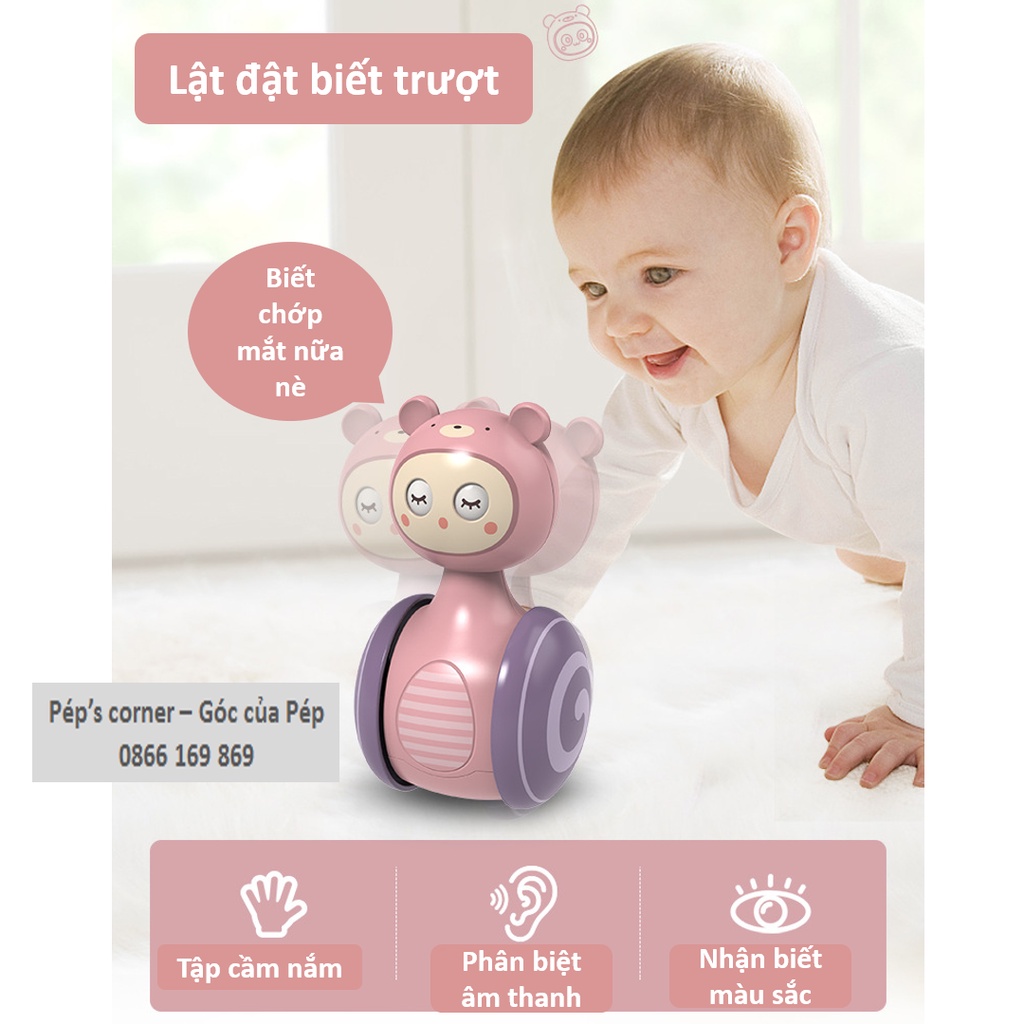 (MS60) Lật đật biết trượt biết chớp mắt siêu xinh