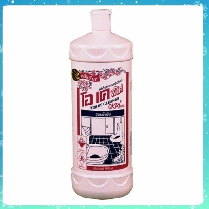 Nước Tẩy Bồn Cầu Okay Pink Thái Lan, Nước Tẩy Thái Màu Hồng 960ml